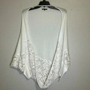 Kobi Halperin Crochet Drap Open Cardigan